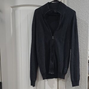 Mens Calvin Klein Jeans Dark Gray Zip-Up Sweater, size M